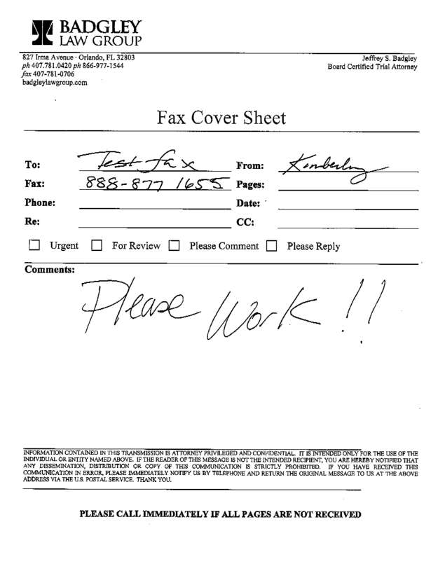 Fax page