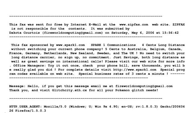 Fax page