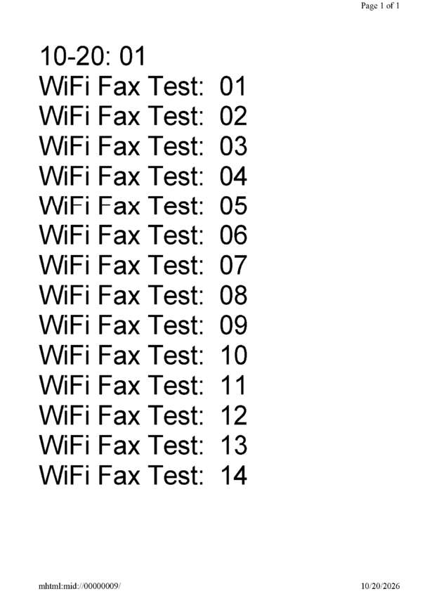 Fax page