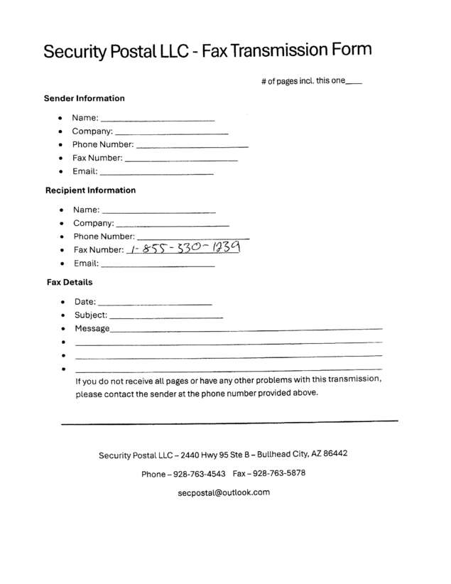 fax page