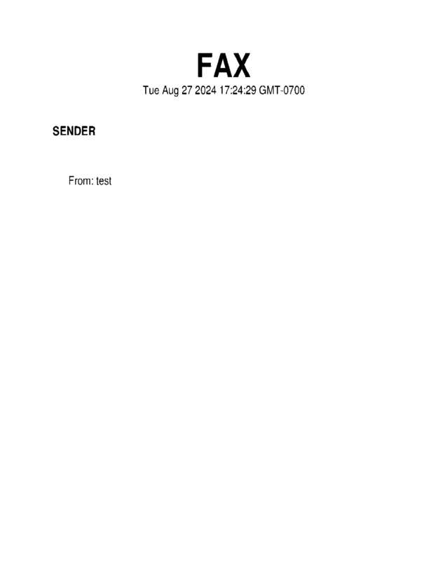 Fax page