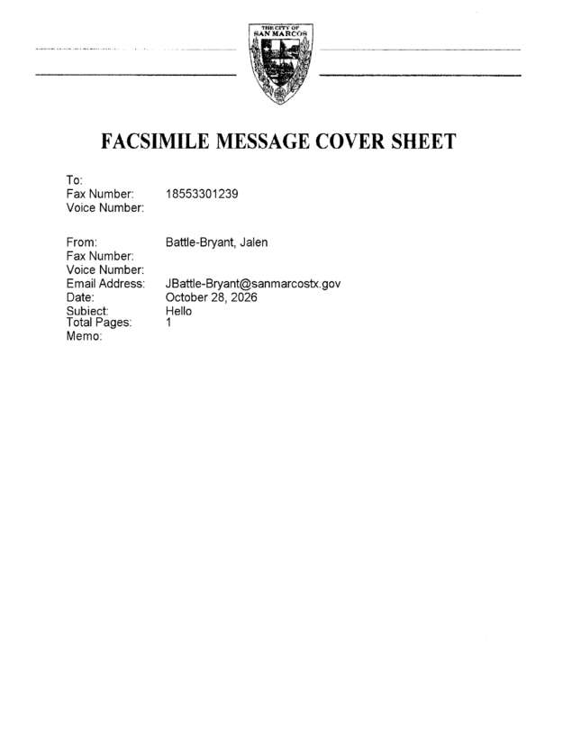 Fax page