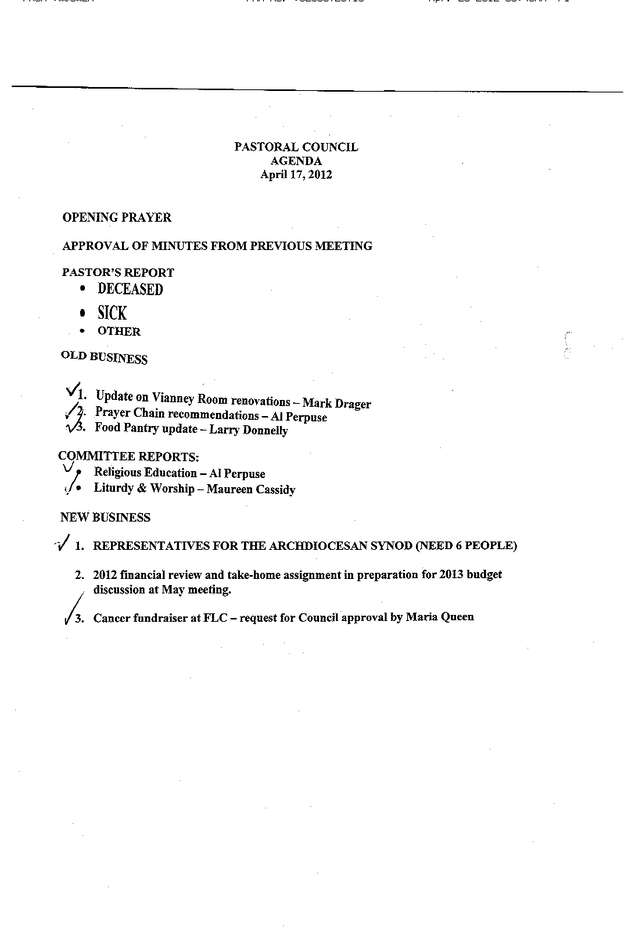 Fax page
