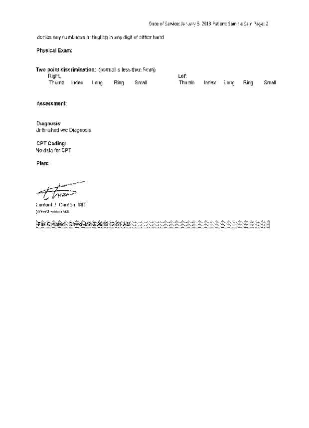 Fax page