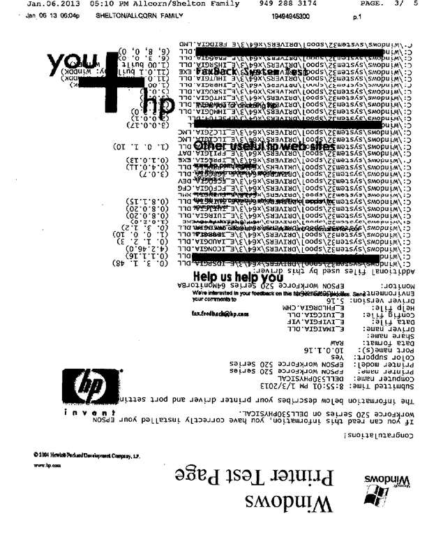 Fax page