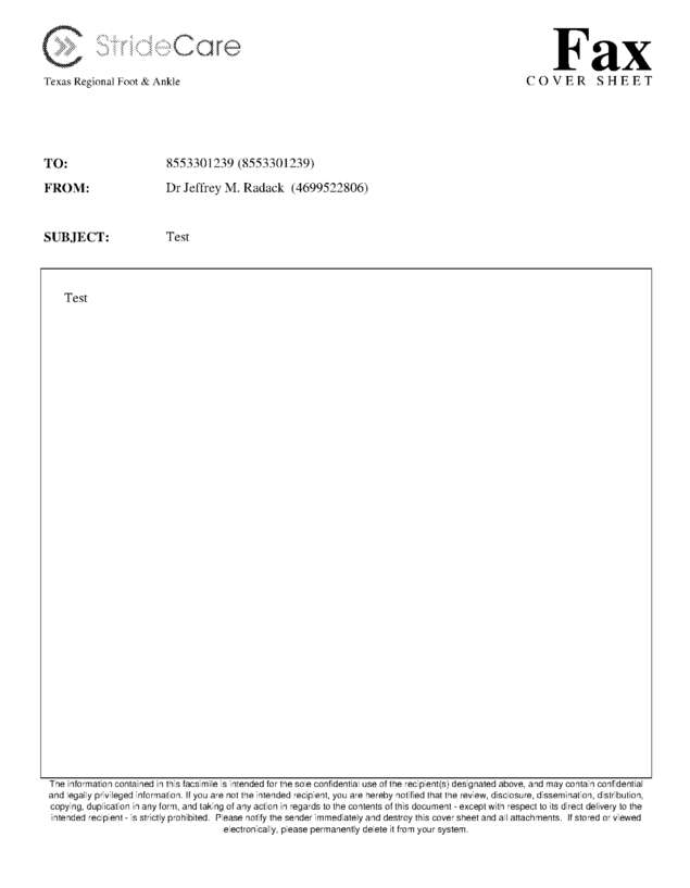 Fax page