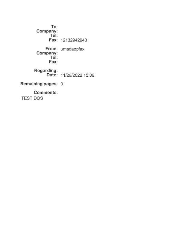 Fax page