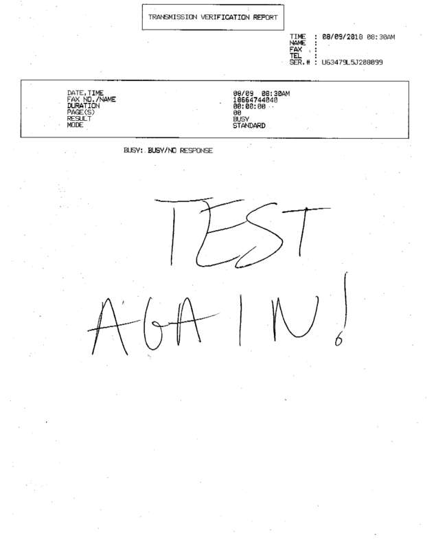 Fax page