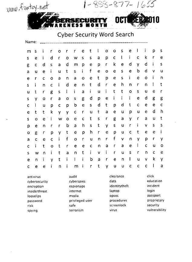 Fax page