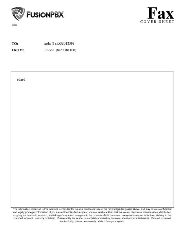 Fax page