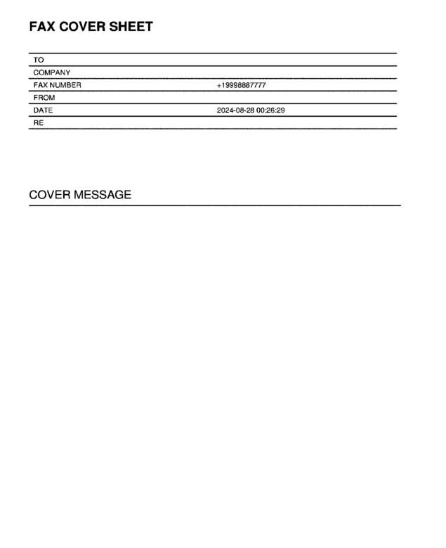 Fax page