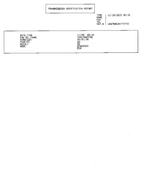 Fax page