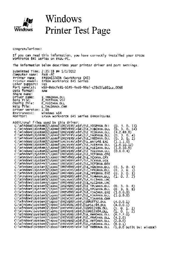 Fax page