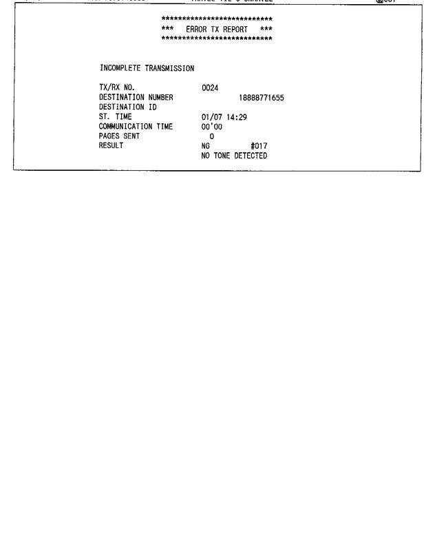 Fax page