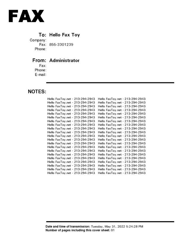 Fax Toy Random Stuff You Fax To Us