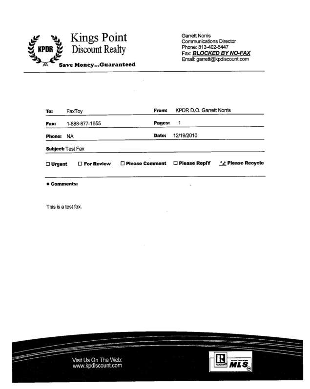 Fax page
