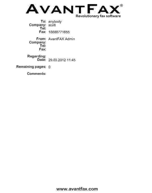Fax page