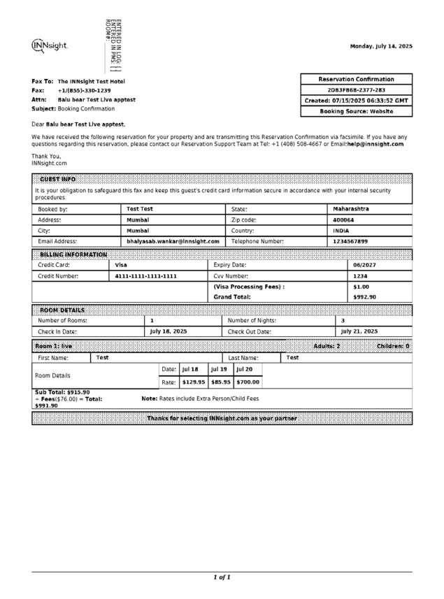 fax page
