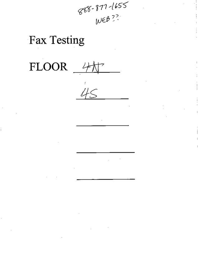 Fax page