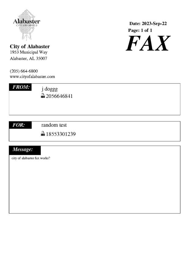 fax page