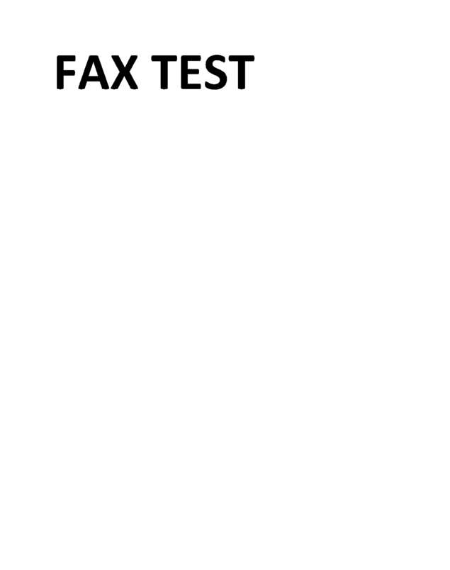 Fax page