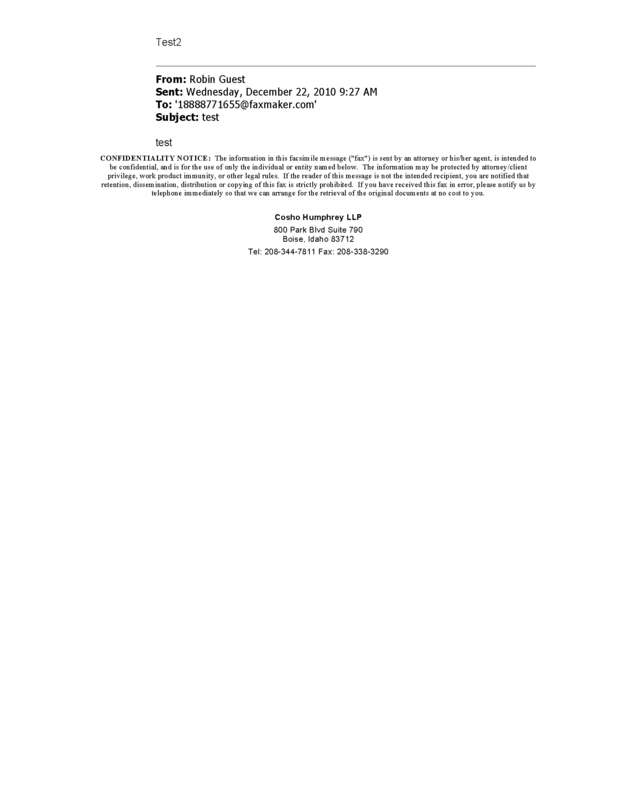 Fax page
