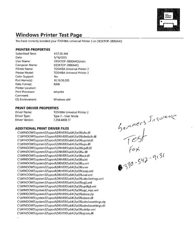 fax page