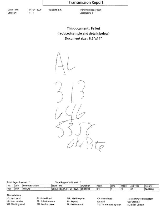fax page