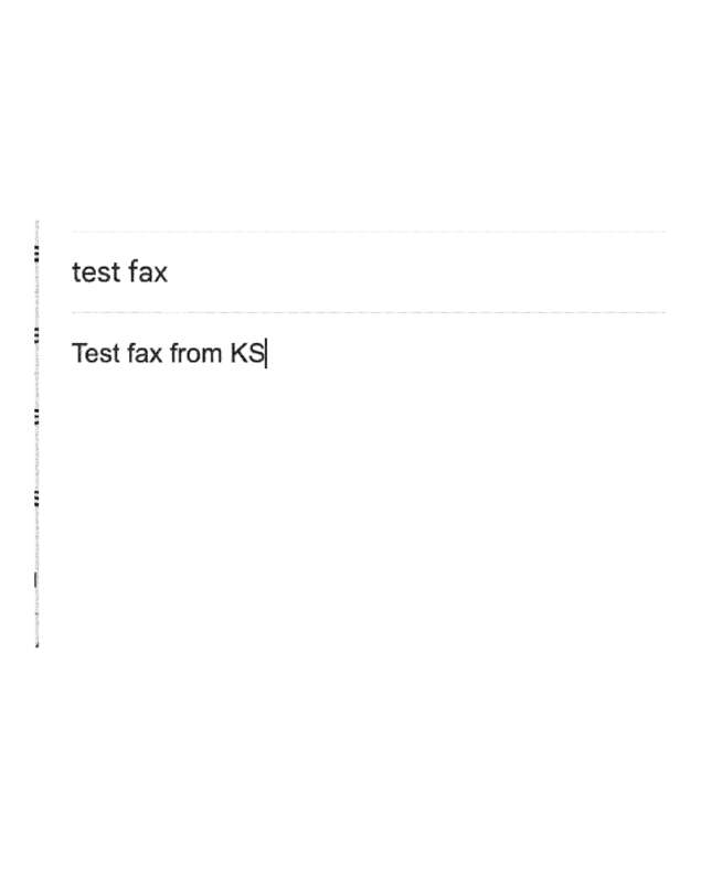 Fax page
