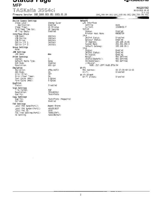 fax page