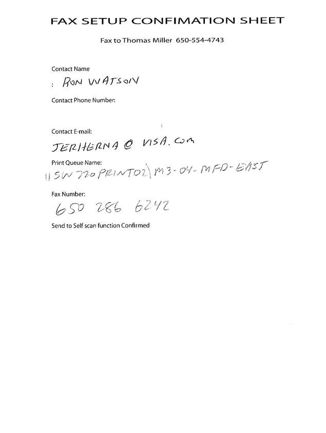 Fax page