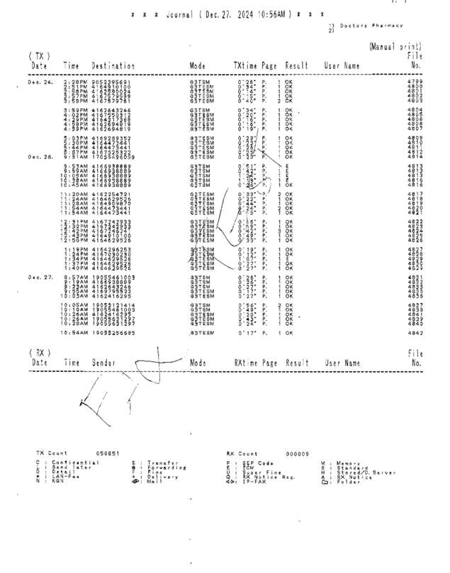 Fax page