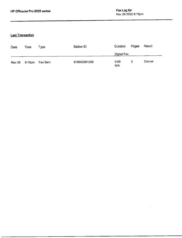 Fax page