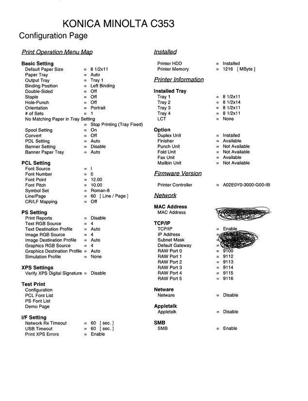 Fax page