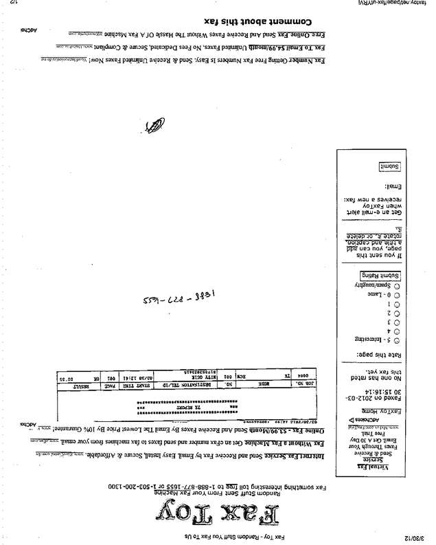 Fax page