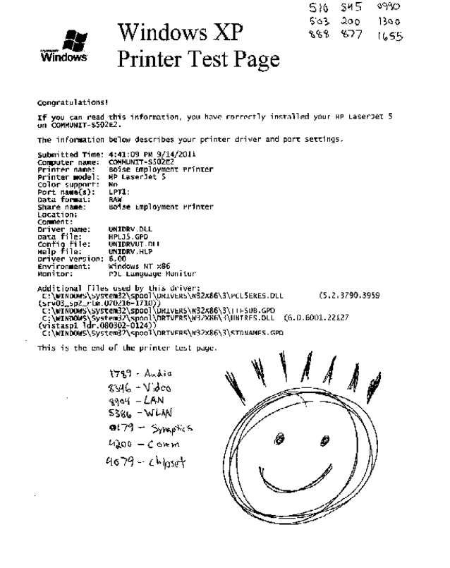 Fax page