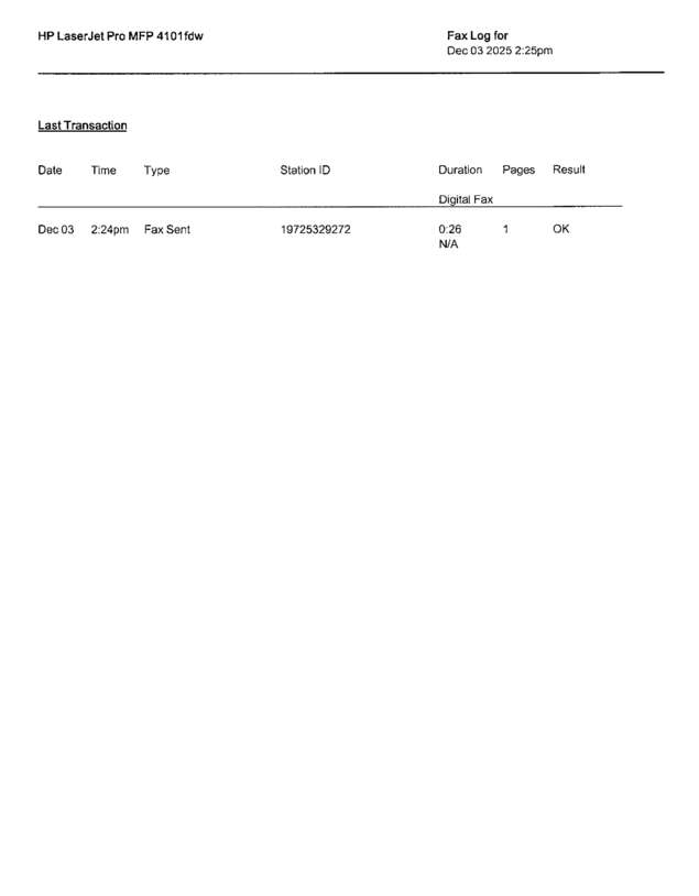 Fax page
