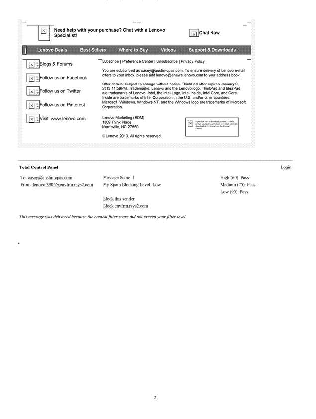 Fax page