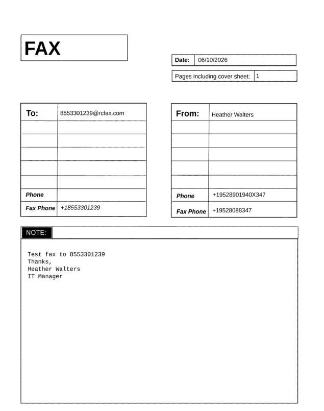 fax page