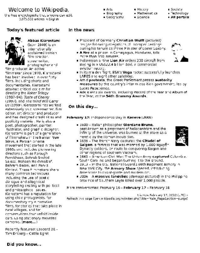 Fax page