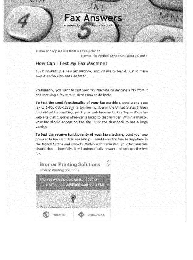 Fax page