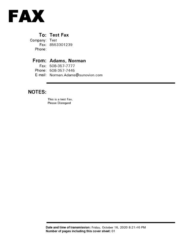 fax page