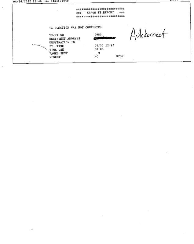 Fax page