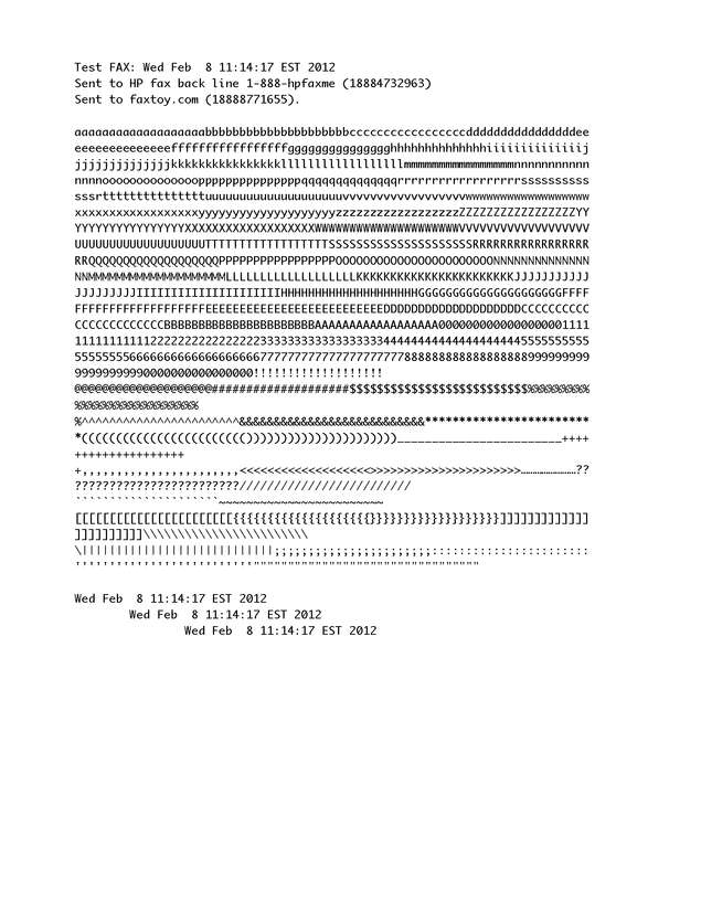 Fax page