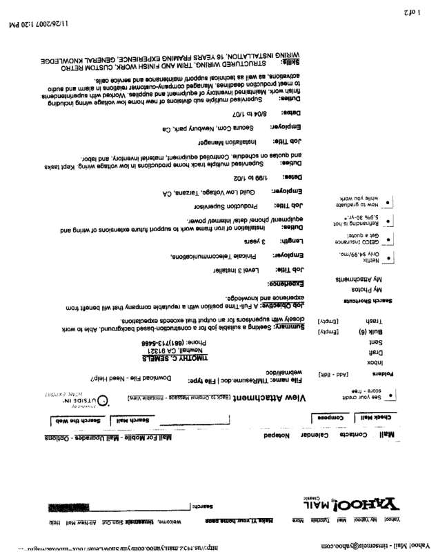 Fax page