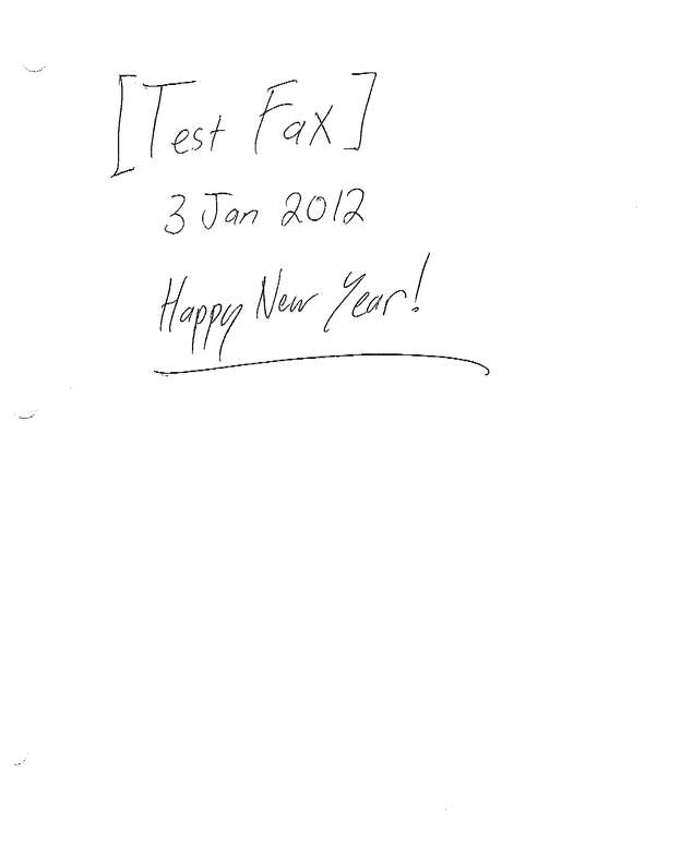 Fax page