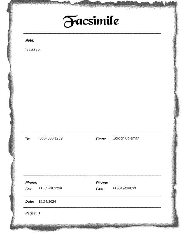 Fax page