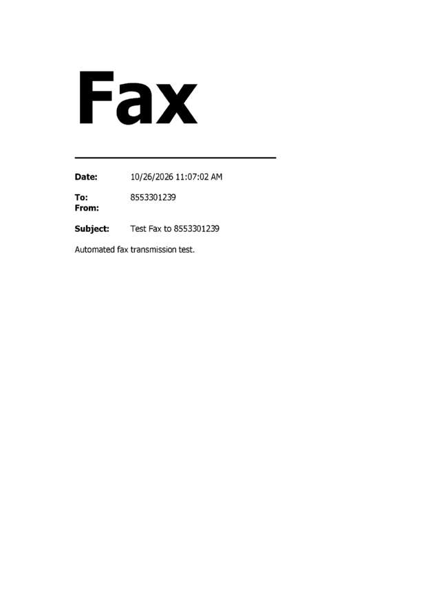 Fax page