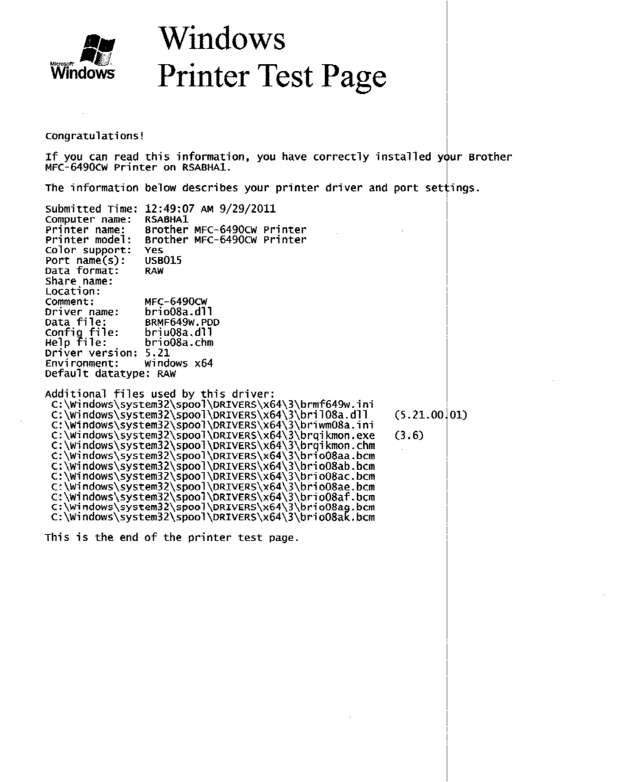 Fax page
