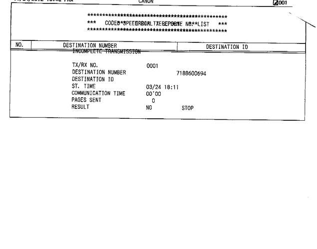 Fax page